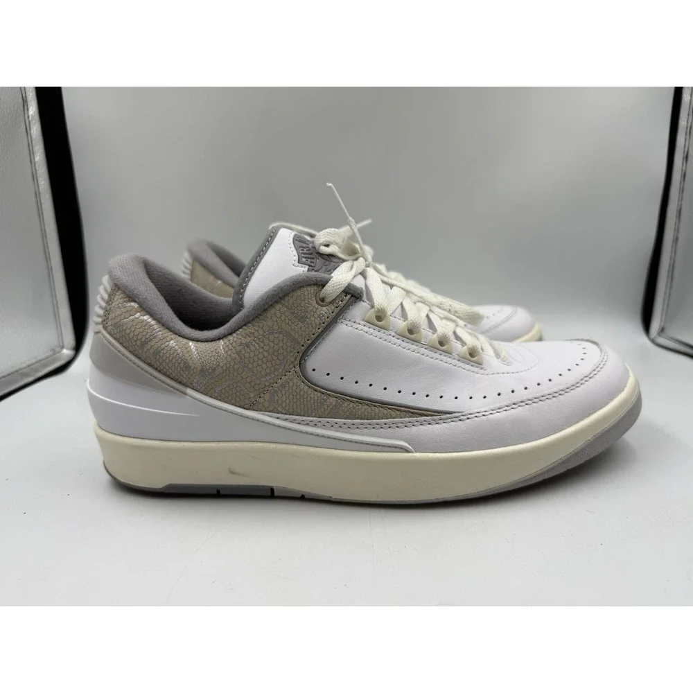 Jordan 2 Men's Sneakers White Snake Skin Size 11